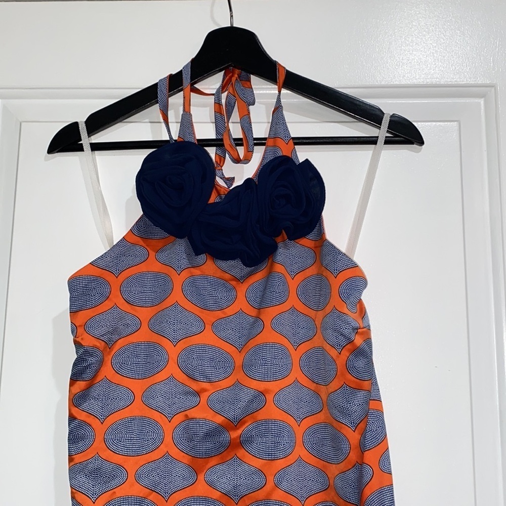 Judith March Geo Rosette halter dress size large - Picture 3 of 9